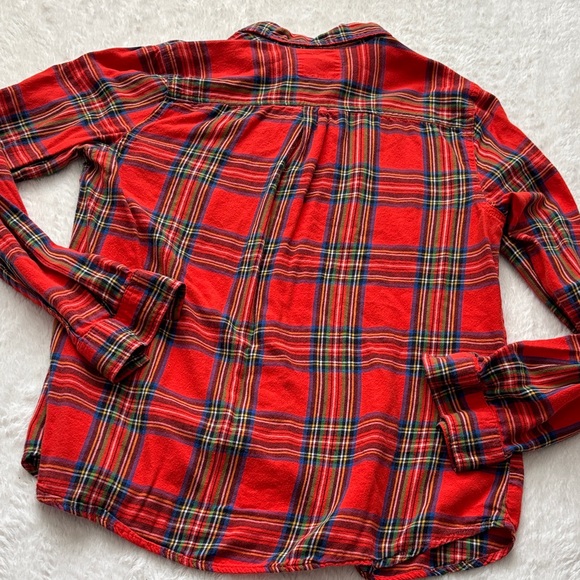 Old Navy Vibrant Red Plaid Shirt - Picture 5 of 5